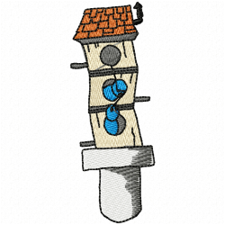 Bird Houses Embroidery Design 4 Bird Houses Embroidery Design 4